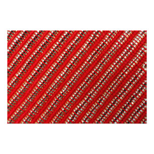 Red & Gold Thin Diagonal Stripe Fabric Texture Photo Print
