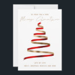 Red Gold Tree 2026 Calendar Merry Christmas Holiday Card<br><div class="desc">Stylish Red Gold Tree 2026 Calendar Merry Christmas is in a stylish set handwritten style script. With a handy 2026 calendar on the back for your recipients and Happy New Year greeting.</div>