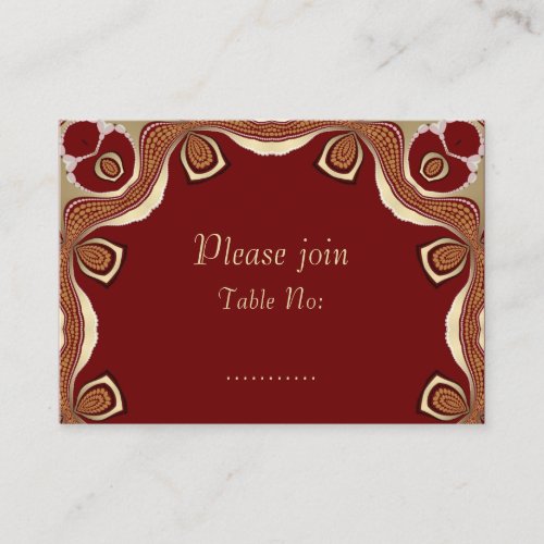 RedGold Tribal Royal Event Table Place Card