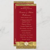 Red Gold Wedding Anniversary Vow Renewal Program (Front/Back)