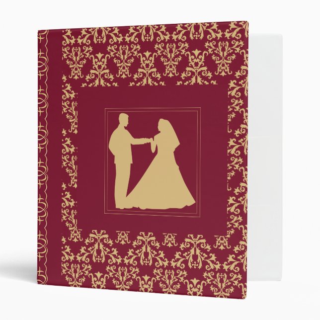 Red & Gold Wedding Portfolio Binder (Front/Inside)