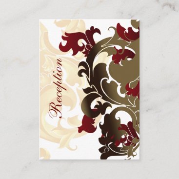 red gold wedding Reception Cards