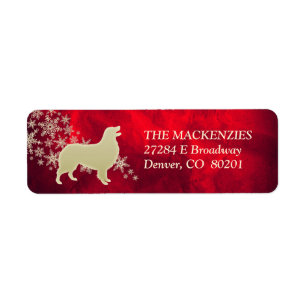 Red Gold Winter Australian Shepherd Label
