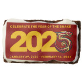 Red Gold Year of the Snake 2025 Brownie (Front)
