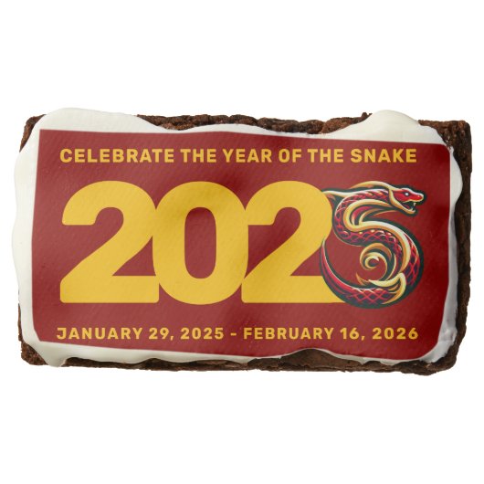 Red Gold Year of the Snake 2025 Brownie (Front)