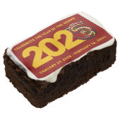 Red Gold Year of the Snake 2025 Brownie (Angled)