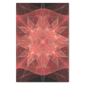 Red Gold Yellow Geometric Star Decoupage
