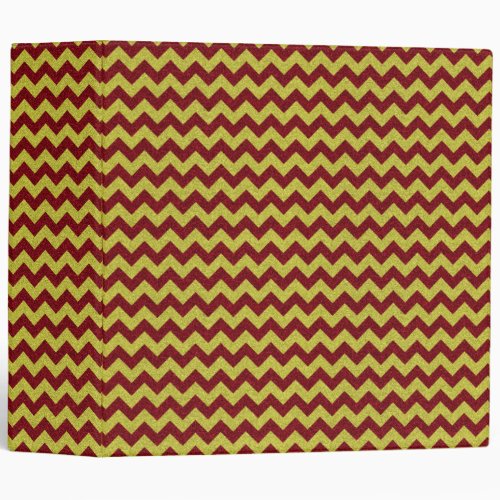 Red  Gold Zig Zag Glitter 3 Ring Binder