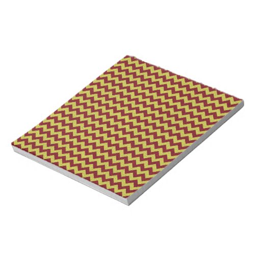 Red  Gold Zig Zag Glitter Notepad