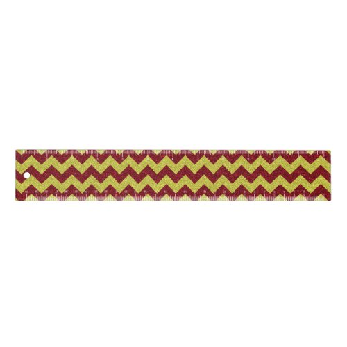 Red  Gold Zig Zag Glitter Ruler