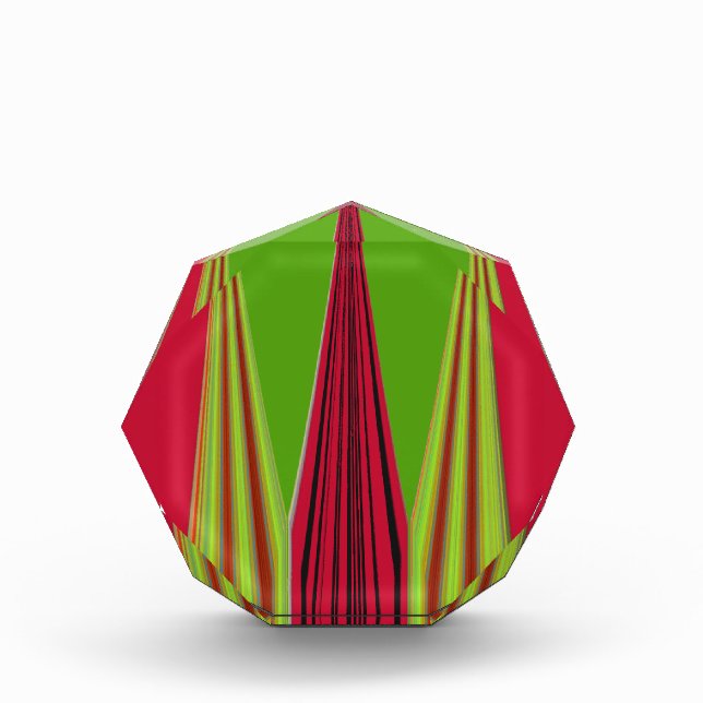 RED GOLDEN GREEN ACRYLIC AWARD (Front)