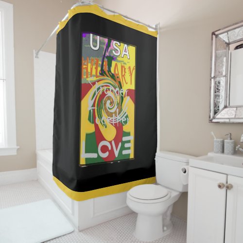 Red golden green beautiful amazing Rasta colors Shower Curtain