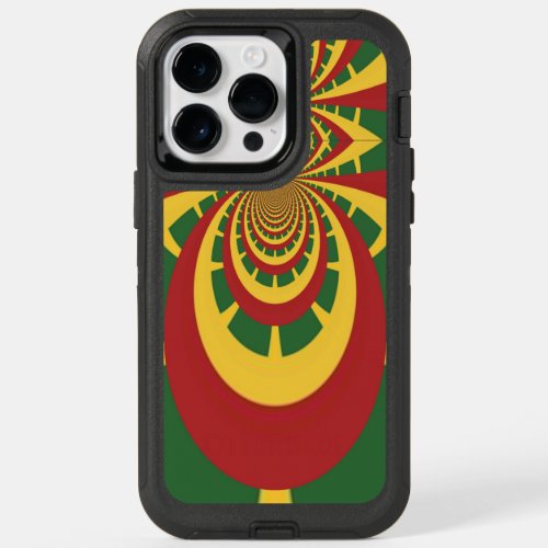 Red Golden Green Cool Jamaica Rasta Colors   OtterBox iPhone 14 Pro Max Case