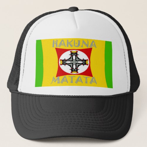 Red Golden Green Fun Design Trucker Hat