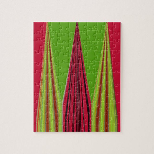 RED GOLDEN GREEN JIGSAW PUZZLE (Vertical)