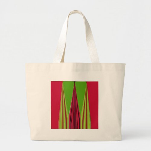 RED GOLDEN GREEN LARGE TOTE BAG