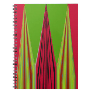 RED GOLDEN GREEN NOTEBOOK