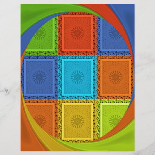 Red Golden Green square Curve (Front)