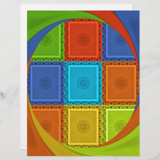 Red Golden Green square  Curve (Front/Back)