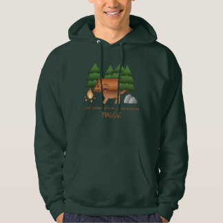 Red Golden Retriever Camping In A Forest Hoodie