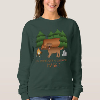 Red Golden Retriever Camping In A Forest Sweatshirt