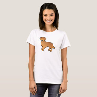 Red Golden Retriever Cartoon Dog Drawing T-Shirt