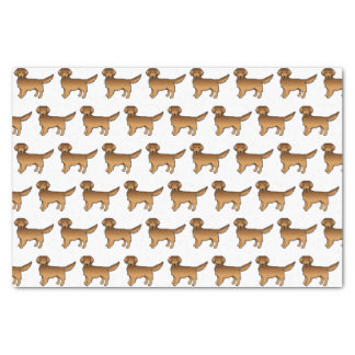 Red Golden Retriever Cute Cartoon Dog Pattern Tissue Paper