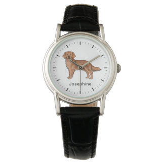 Red Golden Retriever Cute Dog With Custom Name Watch