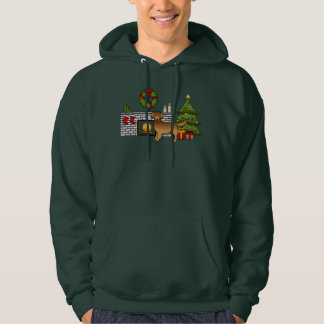Red Golden Retriever Dog In A Festive Room Hoodie