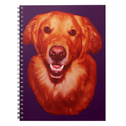 Red Golden Retriever Front Profile Notebook