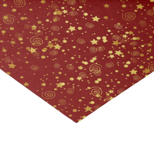 Red  Golden Star Patterns  Tissue Paper