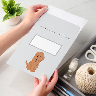 Red Goldendoodle Dog Design Any Colour Background Envelope Mailers