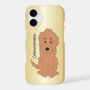 Red Goldendoodle Dog Design Personalised iPhone 17 Case