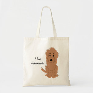 Red Goldendoodle Dog Design Tote Bag