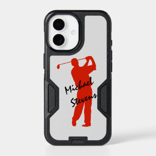 Red Golf Swing Personalized iPhone 17 Case