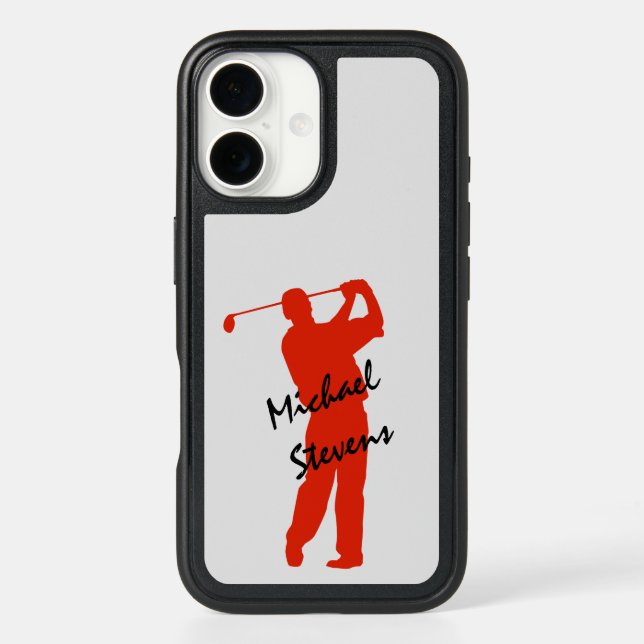 Red Golfer Otterbox iPhone Case (Back)