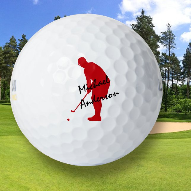 Red Golfer Putting Golf Balls (Creator Uploaded)