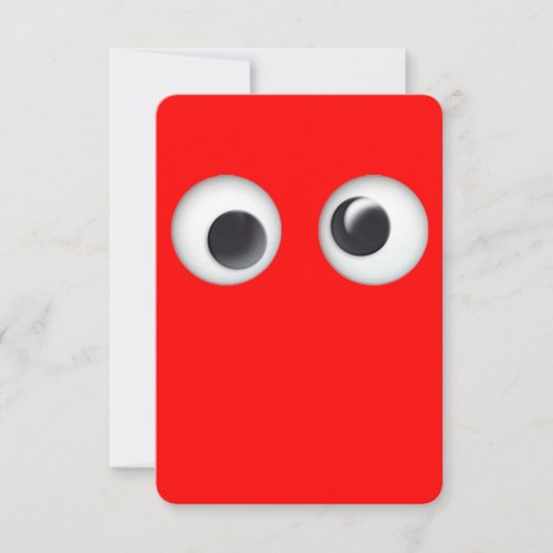 Red Googly Eyes Valentines Day Card