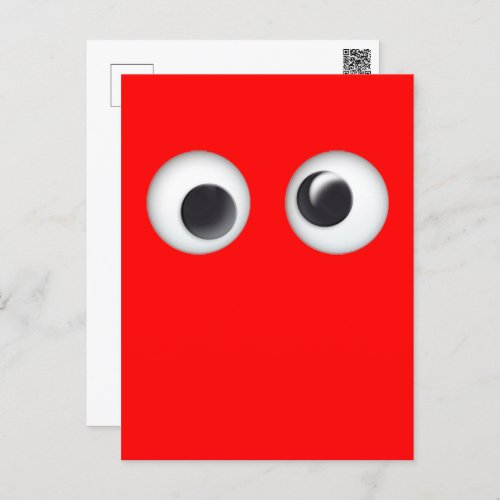 Red Googly Eyes Valentines Day Postcard