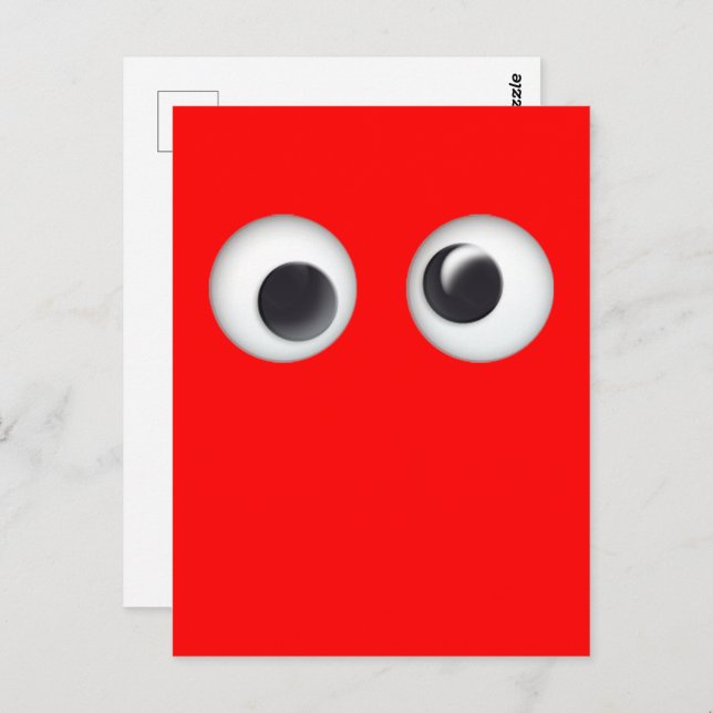 Red Googly Eyes Valentine's Day Postcard (Front/Back)