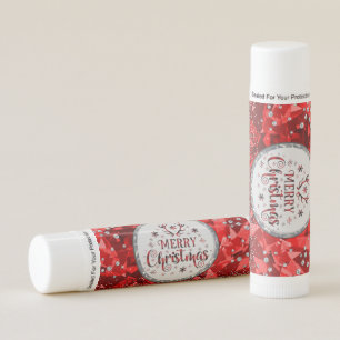 Red Gorgeous Emerald Merry Christmas Lip Balm