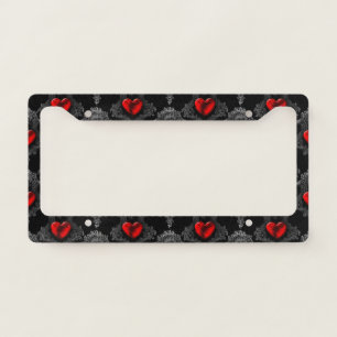 Red Goth Heart License Plate Frame