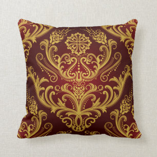 Red Gothica Throw Pillow