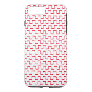 Red Gouache Crenellated Pattern iPhone 8 Plus/7 Plus Case