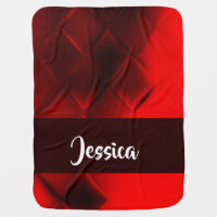 Red gradient diamond pattern baby blanket