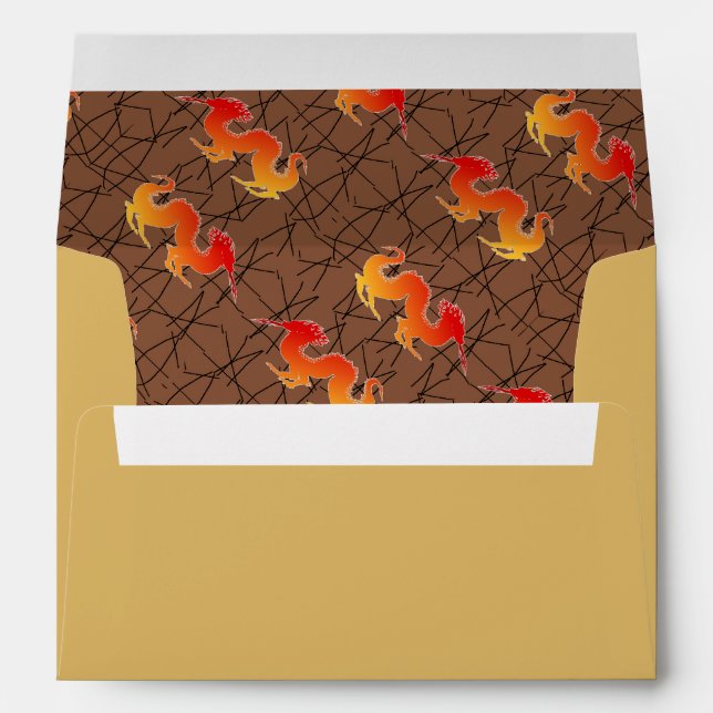 Red gradient dragon envelope (Back (Bottom))