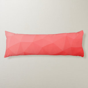 Red gradient geometric mesh pattern body pillow