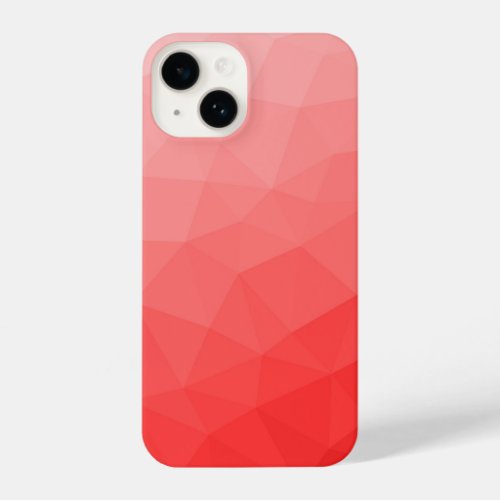 Red gradient geometric mesh pattern iPhone 14 case
