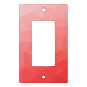 Red gradient geometric mesh pattern light switch cover