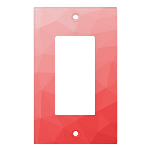 Red gradient geometric mesh pattern light switch cover (Front)